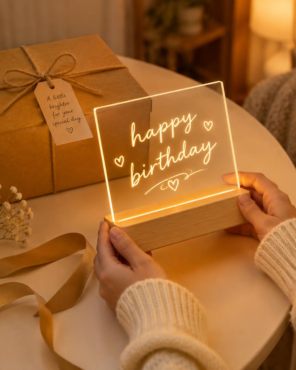 Message lamp as a thoughtful gift